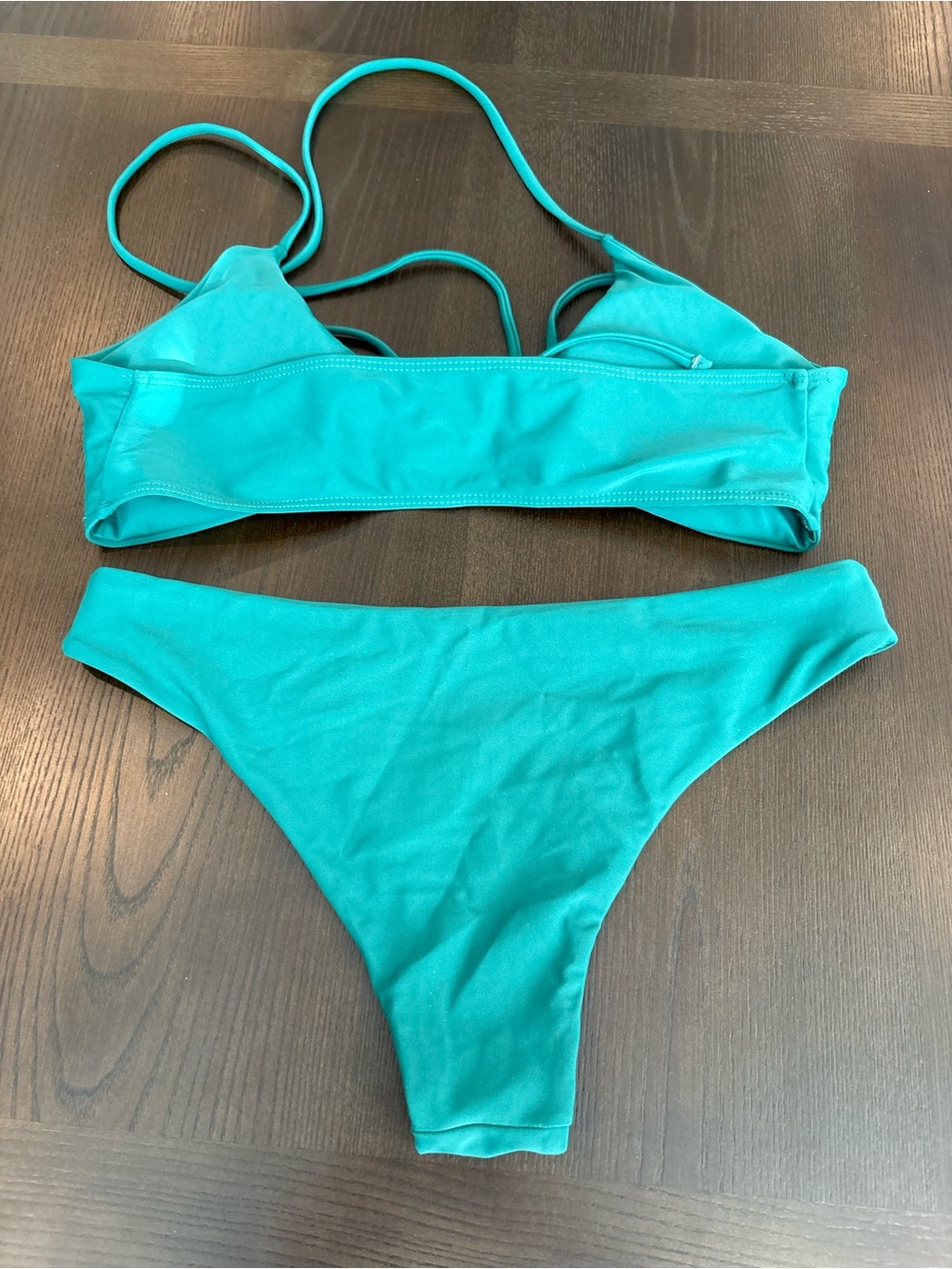 NWOT Teal Tie-Front Bikini - Picture 4 of 4
